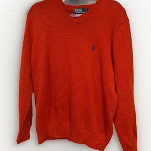 Polo by Ralph Lauren Blood Orange 100% Cotton Pullover Sweater- Unisex Adult XL